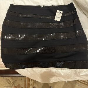 Brand New Express Banded Sequin Skirt Sz 0